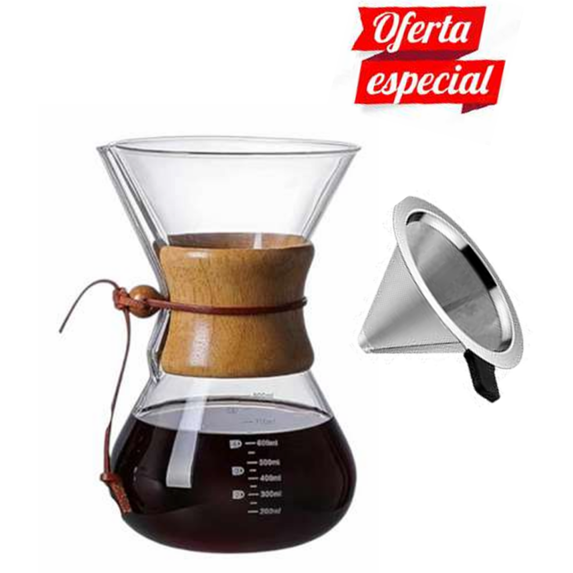 Chemex Master 800ml: Gran Capacidad, Gran Sabor y Filtro Ecológico Incluido.