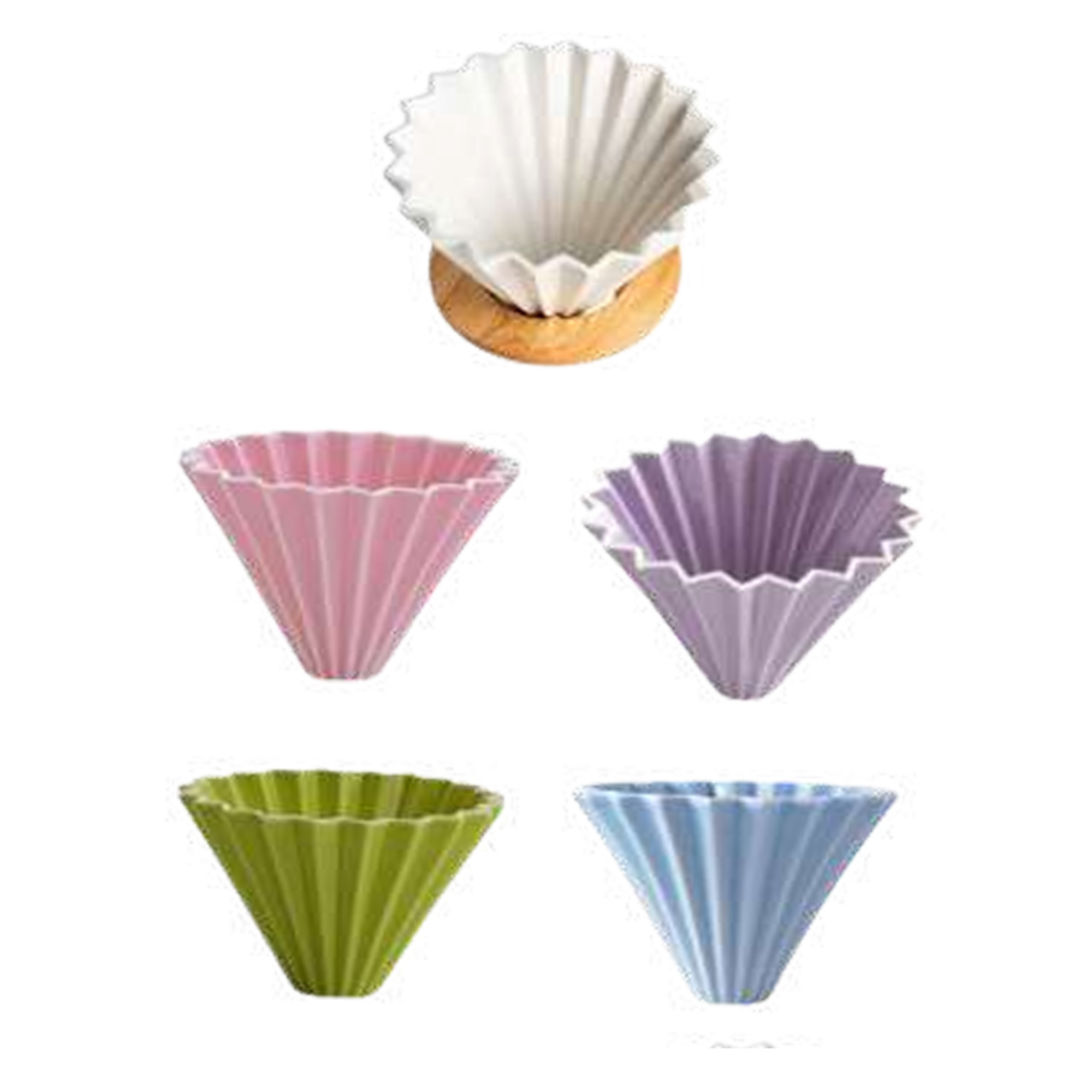 Dripper Origami M: Versatilidad de Colores y Estilo Japonés para 2-4 Tazas.