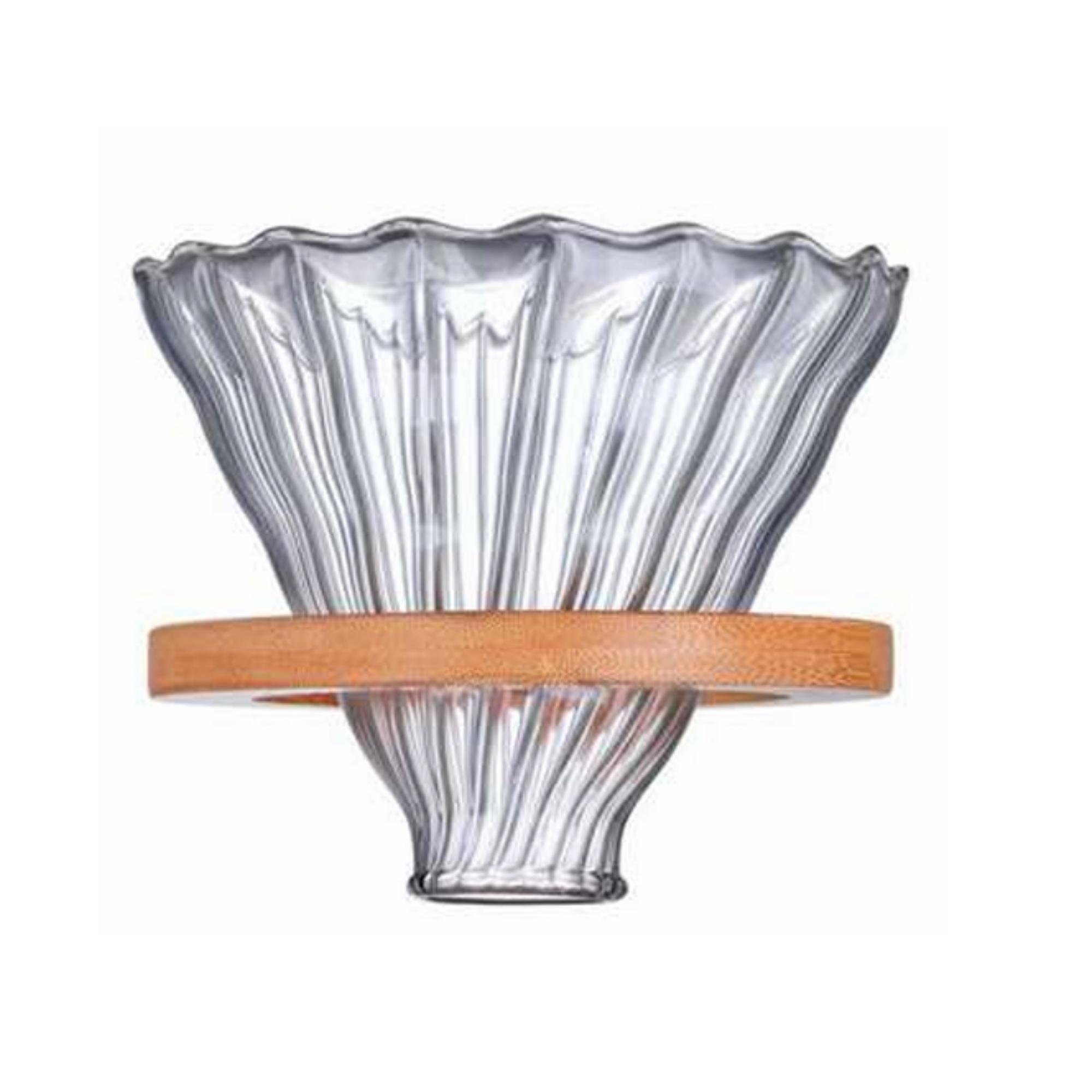 Dripper V60 #2 Vidrio & Madera: Estilo Orgánico y Control de Extracción Superior