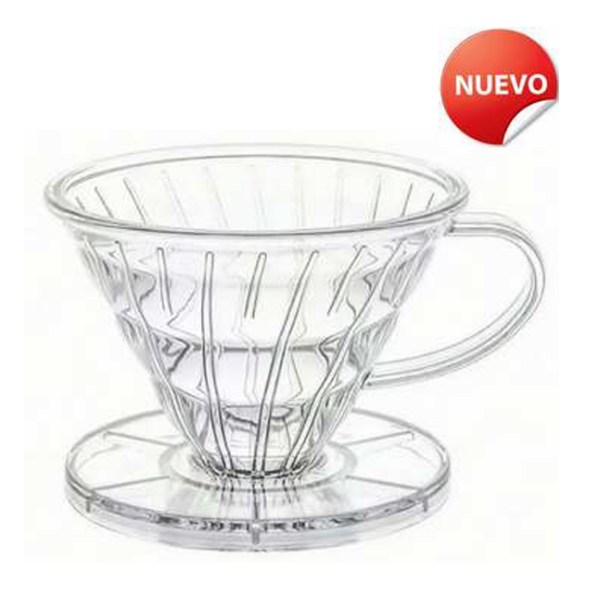 Dripper V60 #2 Acrílico: El Esencial del Goteo, Ligero y Económico.