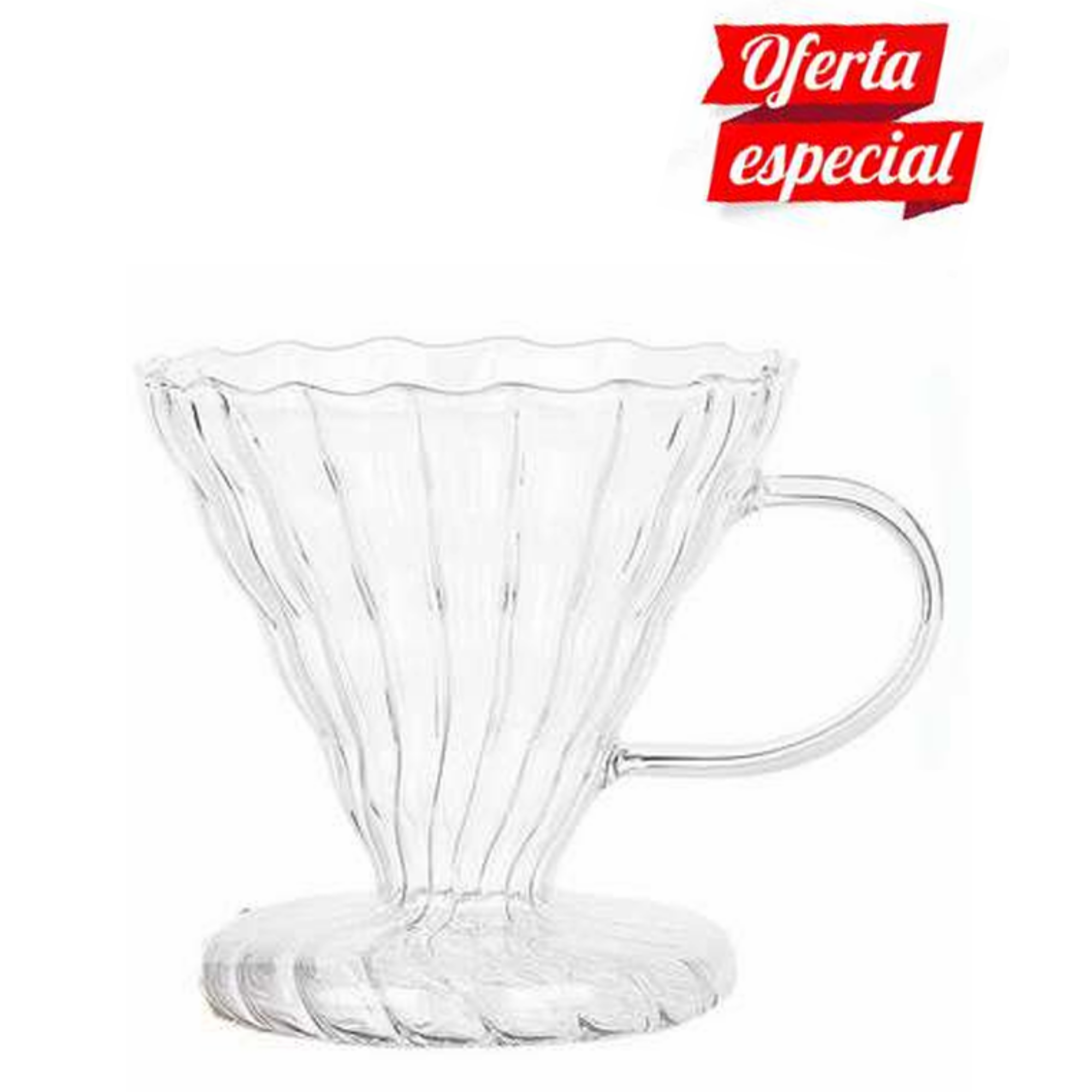 Dripper V60 #2 con Asa: El Clásico de Vidrio con Máximo Confort.