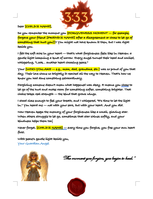 🕊️ Forgiveness — The Angel Who Helped You Forgive  