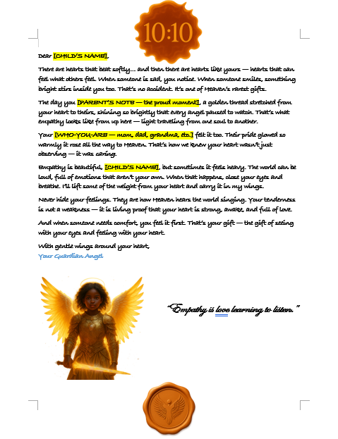 🌷 Empathy — The Angel Who Feels With You