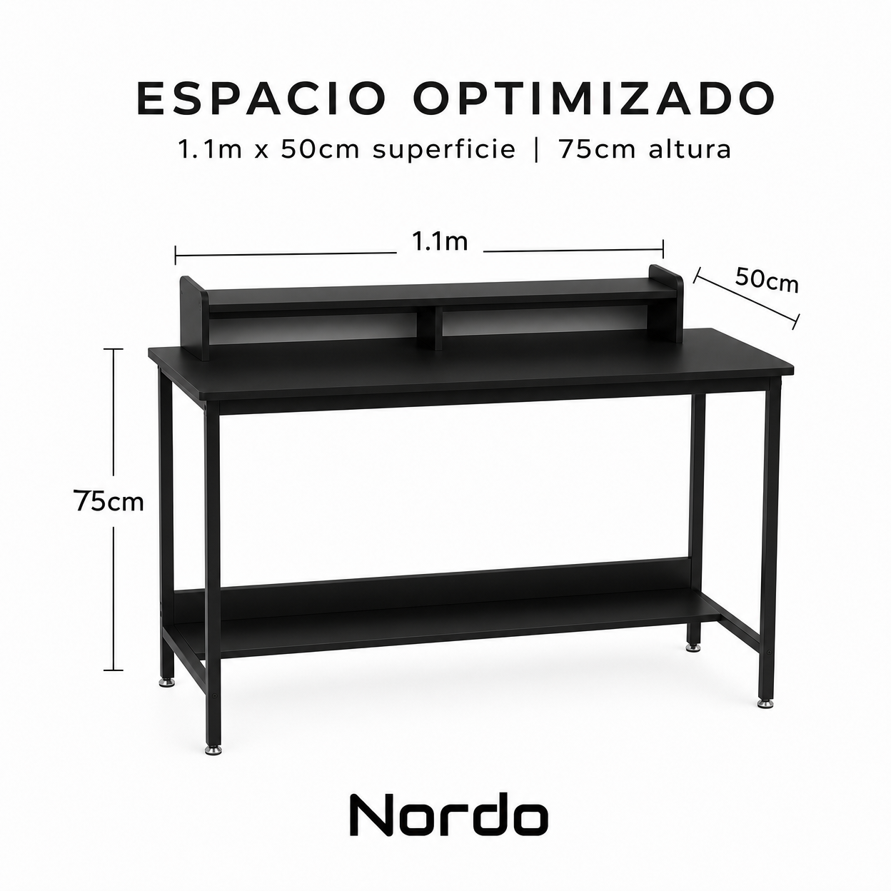 Escritorio Dakota con repisa
