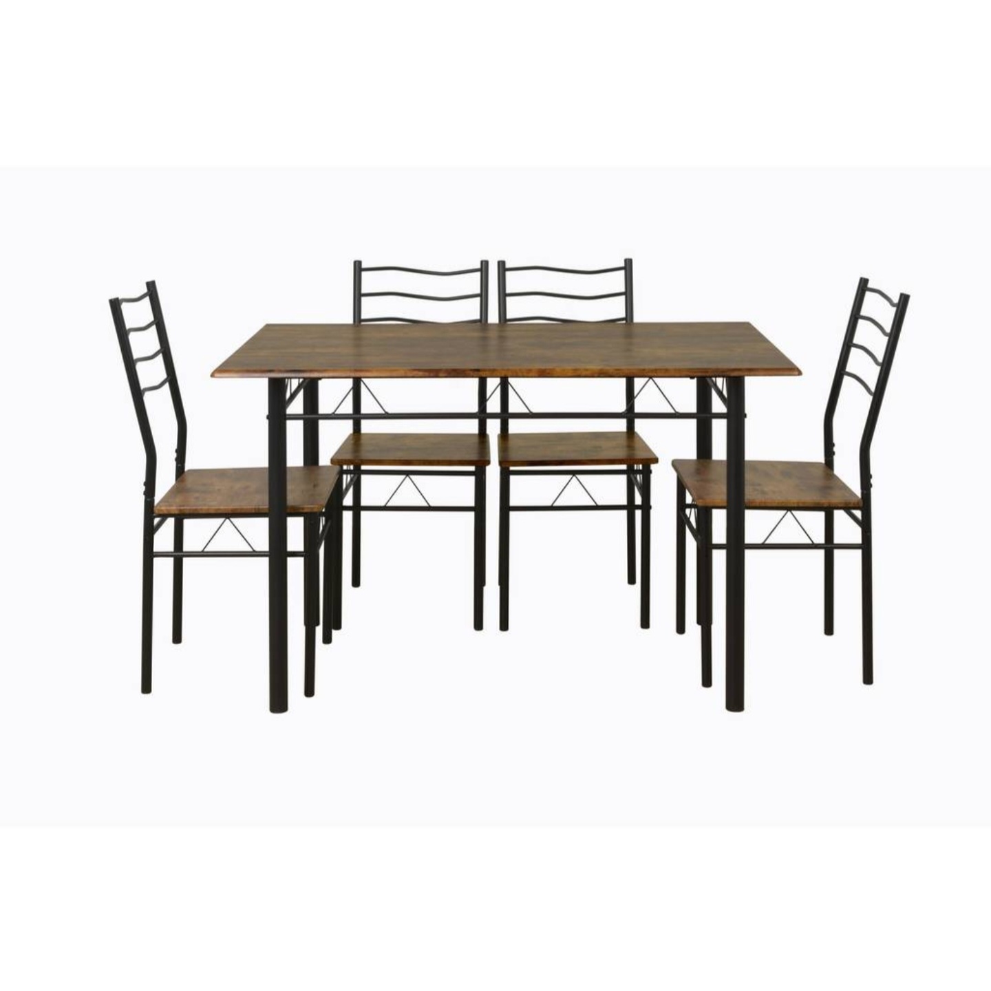 Comedor Panamá 4 Personas Moderno 120 cm – Melamina y Estructura Metálica