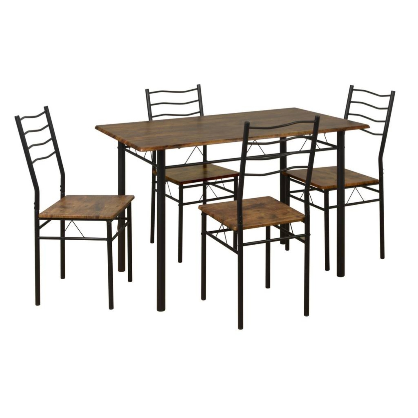 Comedor Panamá 4 Personas Moderno 120 cm – Melamina y Estructura Metálica