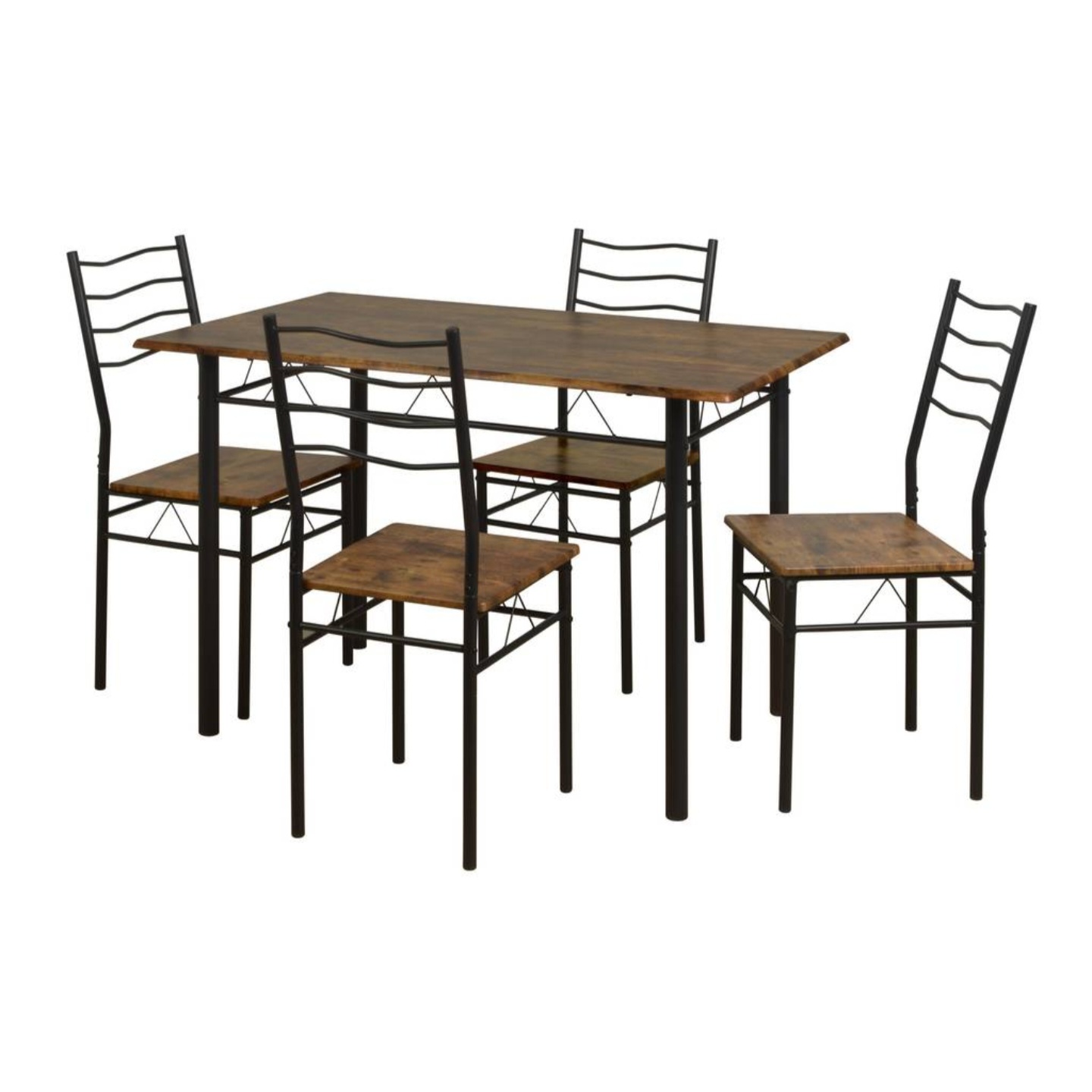 Comedor Panamá 4 Personas Moderno 120 cm – Melamina y Estructura Metálica