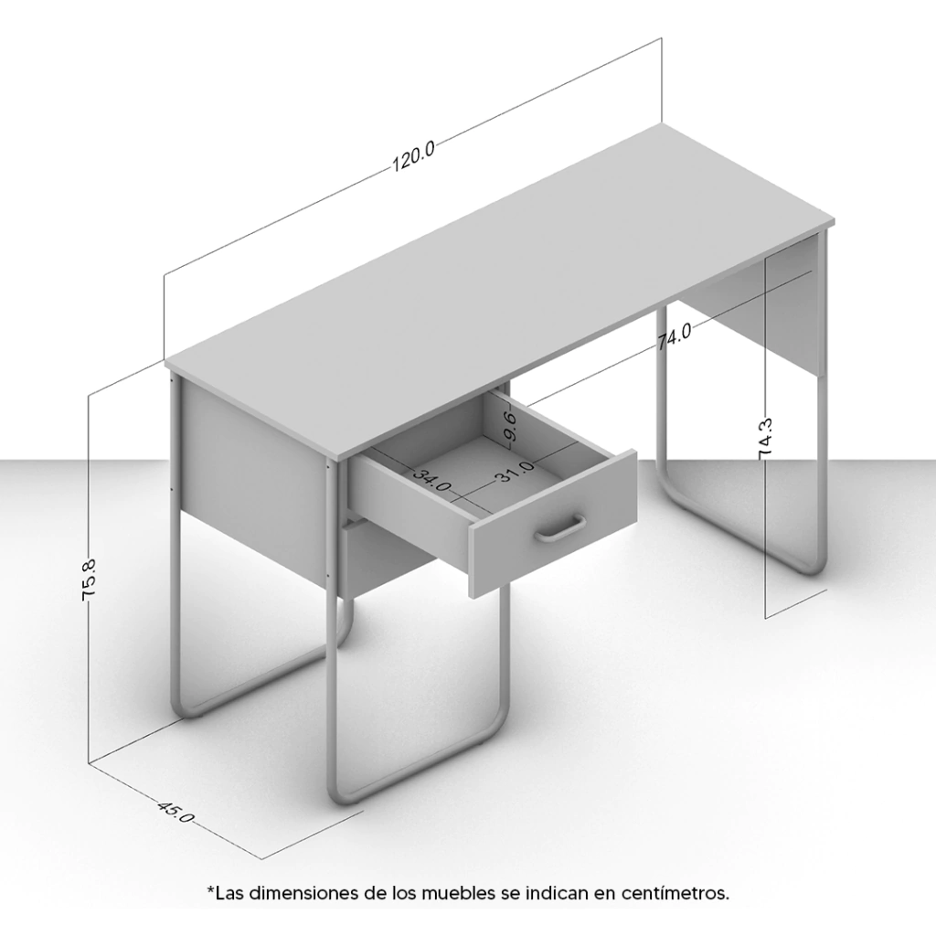 Escritorio con cajonera Murray