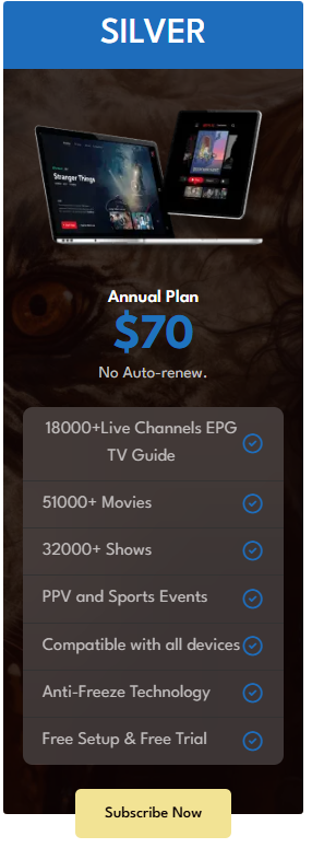 Silver Annual IPTV Plan