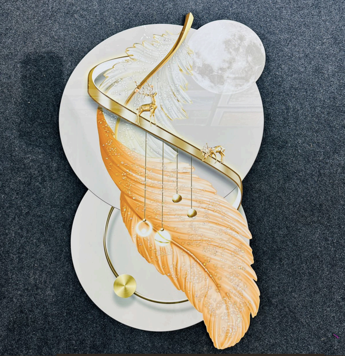 Modern Feather Wall Art Decor