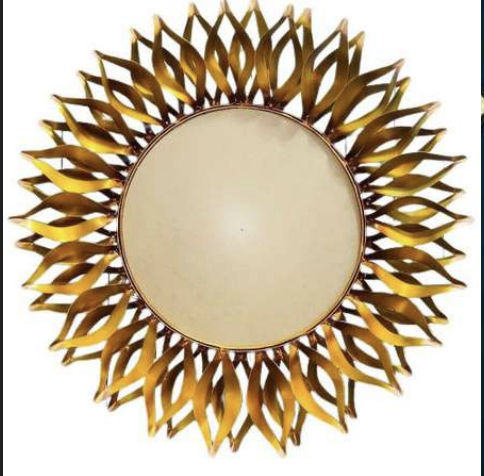 Golden Sunburst Wall Mirror