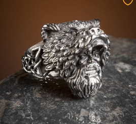 Viking Bear Warrior Ring