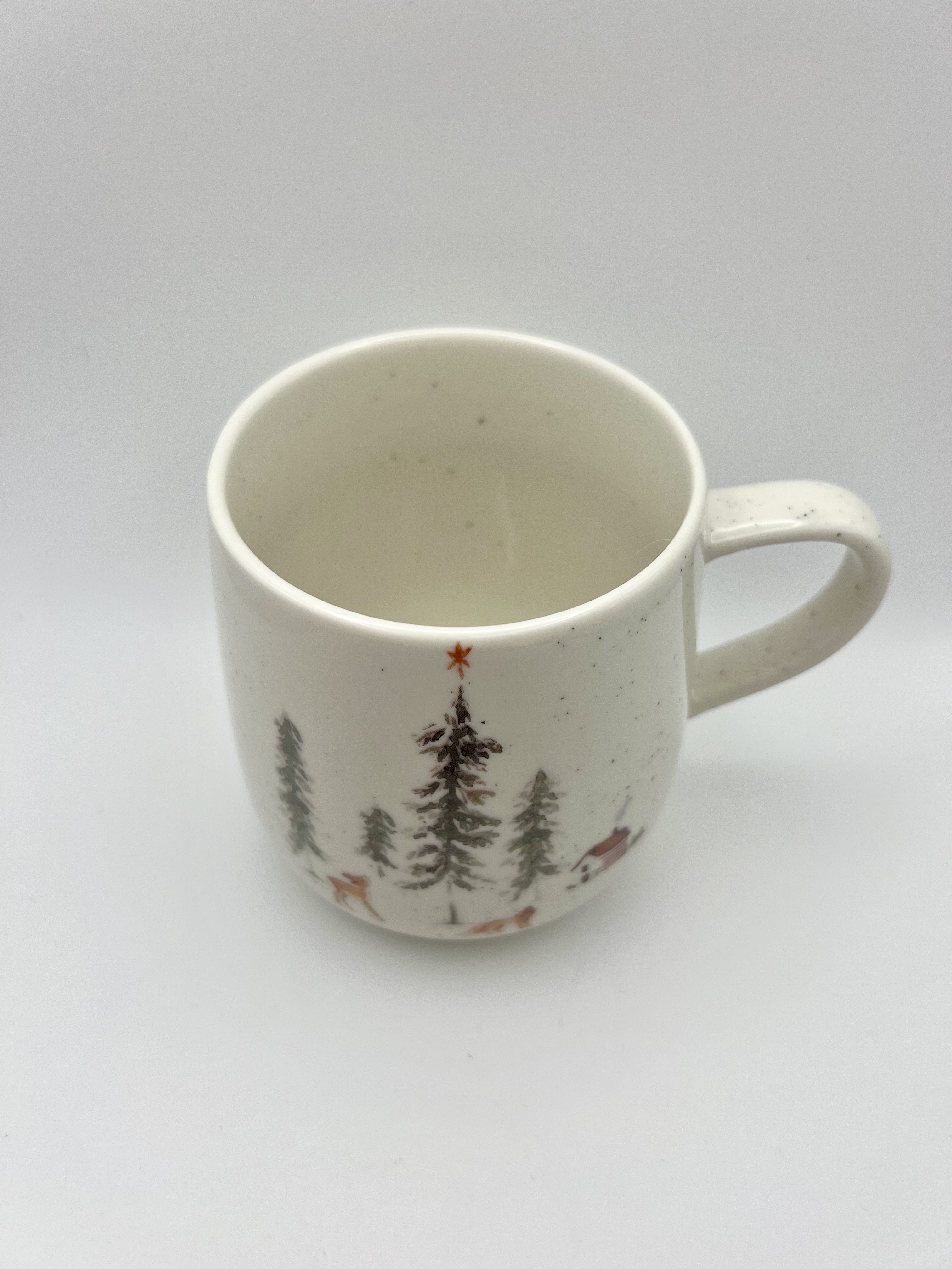 Mug con cerbiatto, lupo e abeti