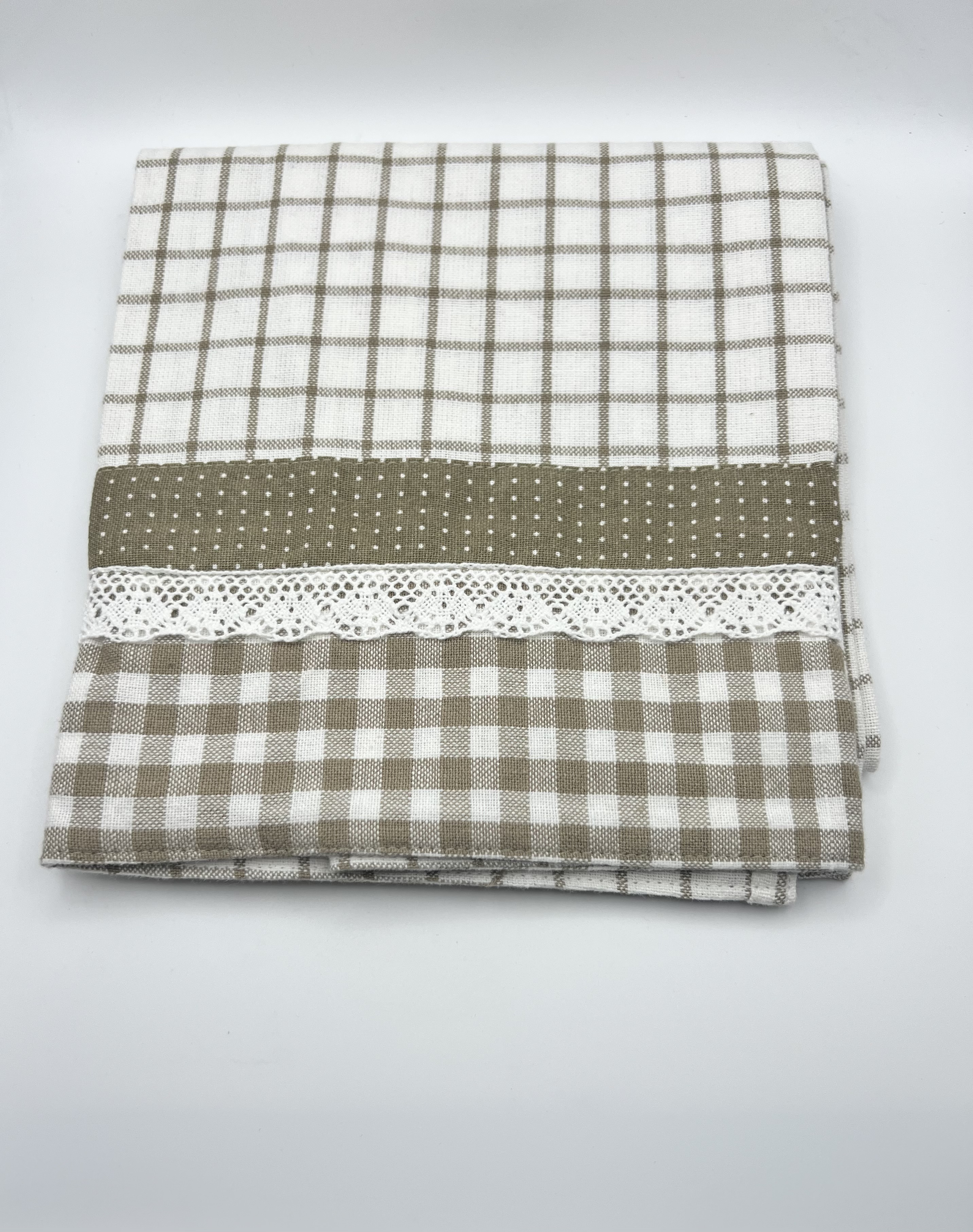 Strofinaccio “Carlotta” beige/tortora.