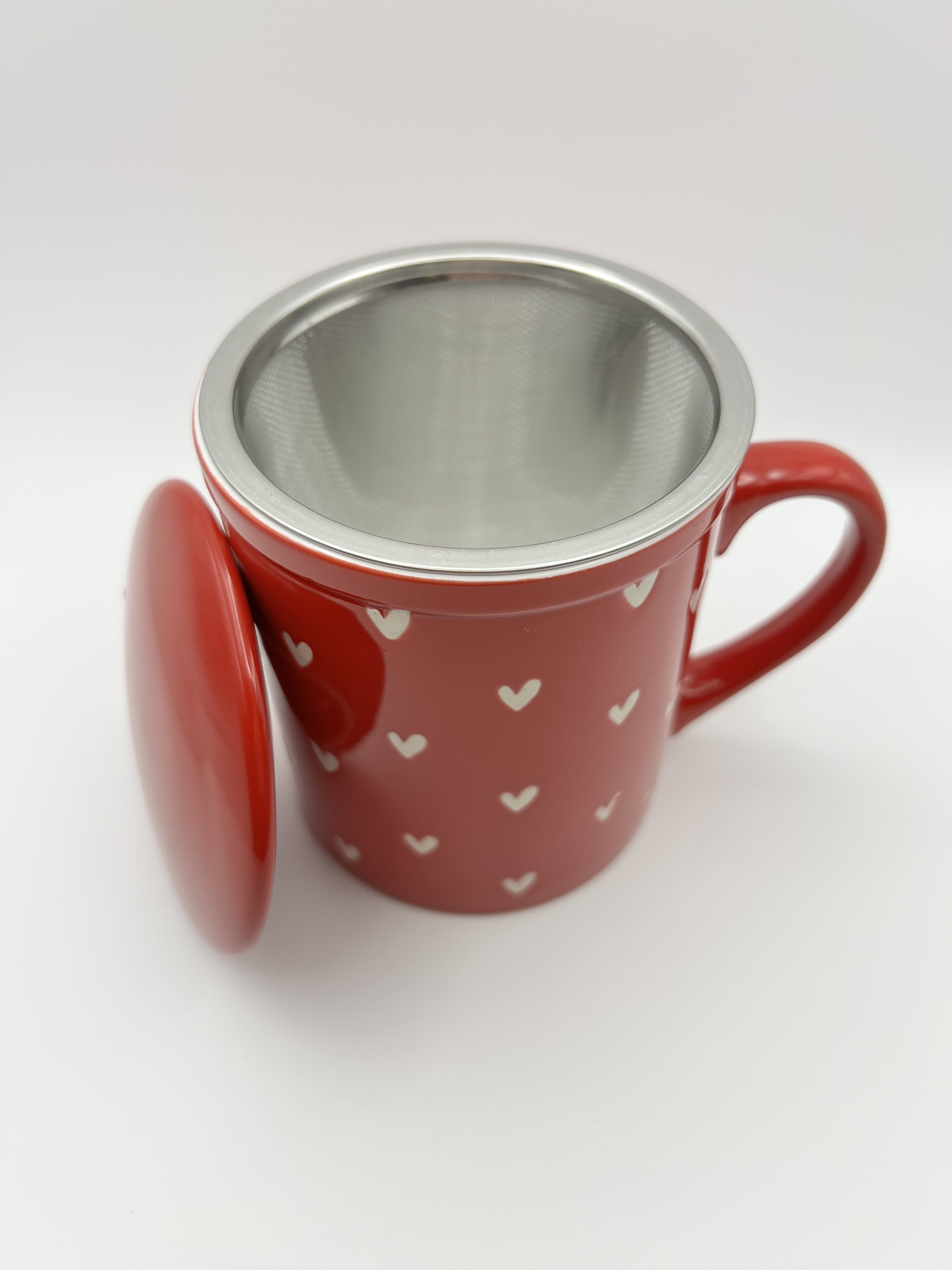 Tisaniera rossa cuoricini 