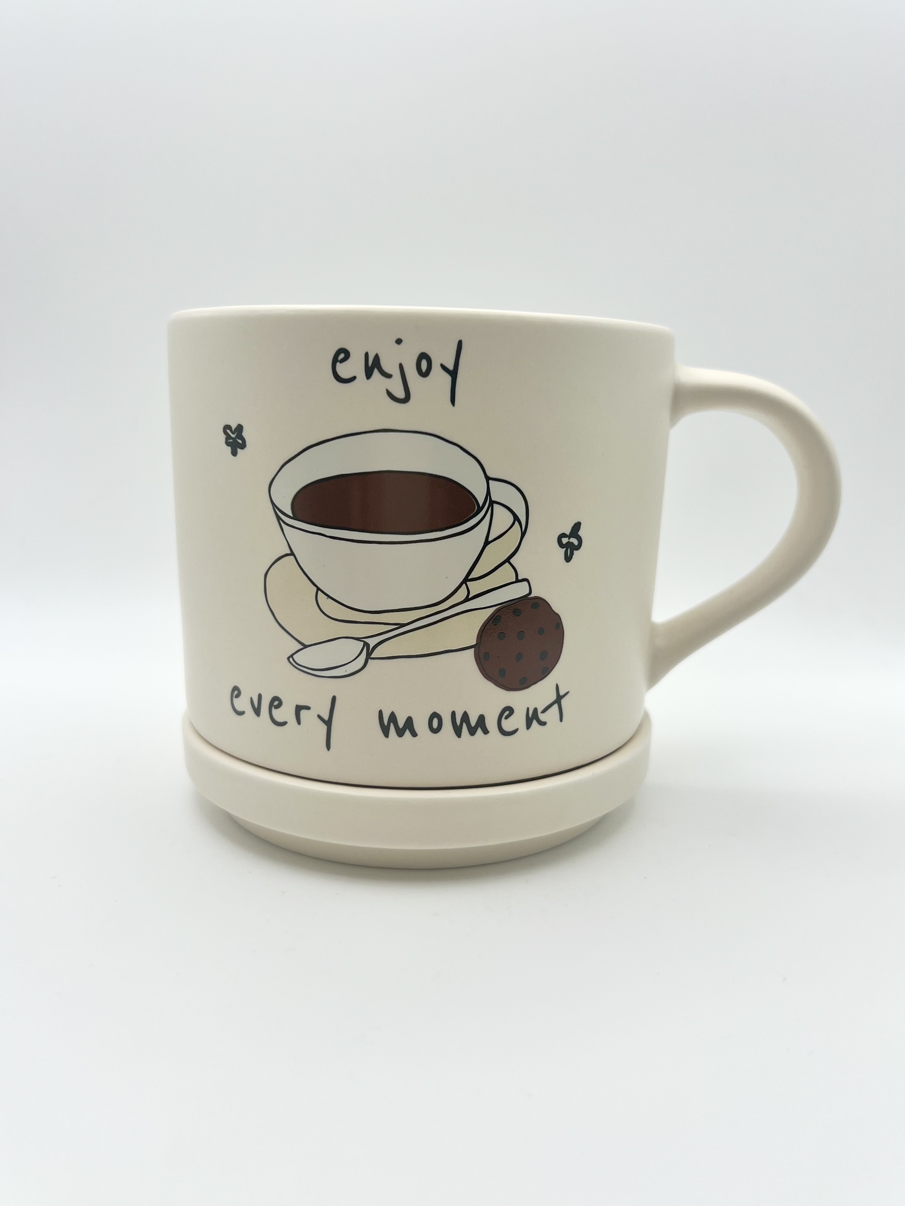 Mug con piattino/coperchio