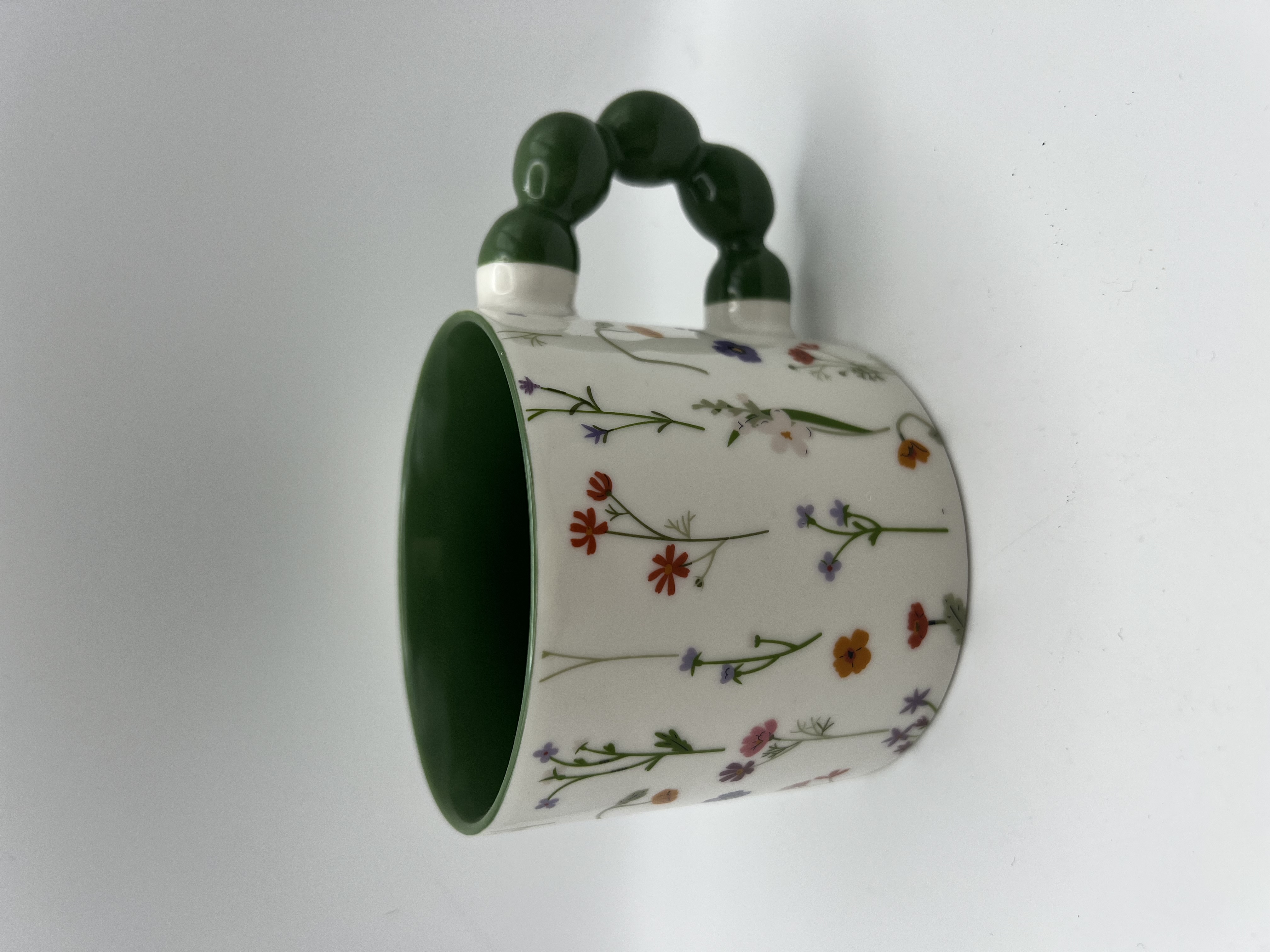 Tazza con manico a perle (Verde)