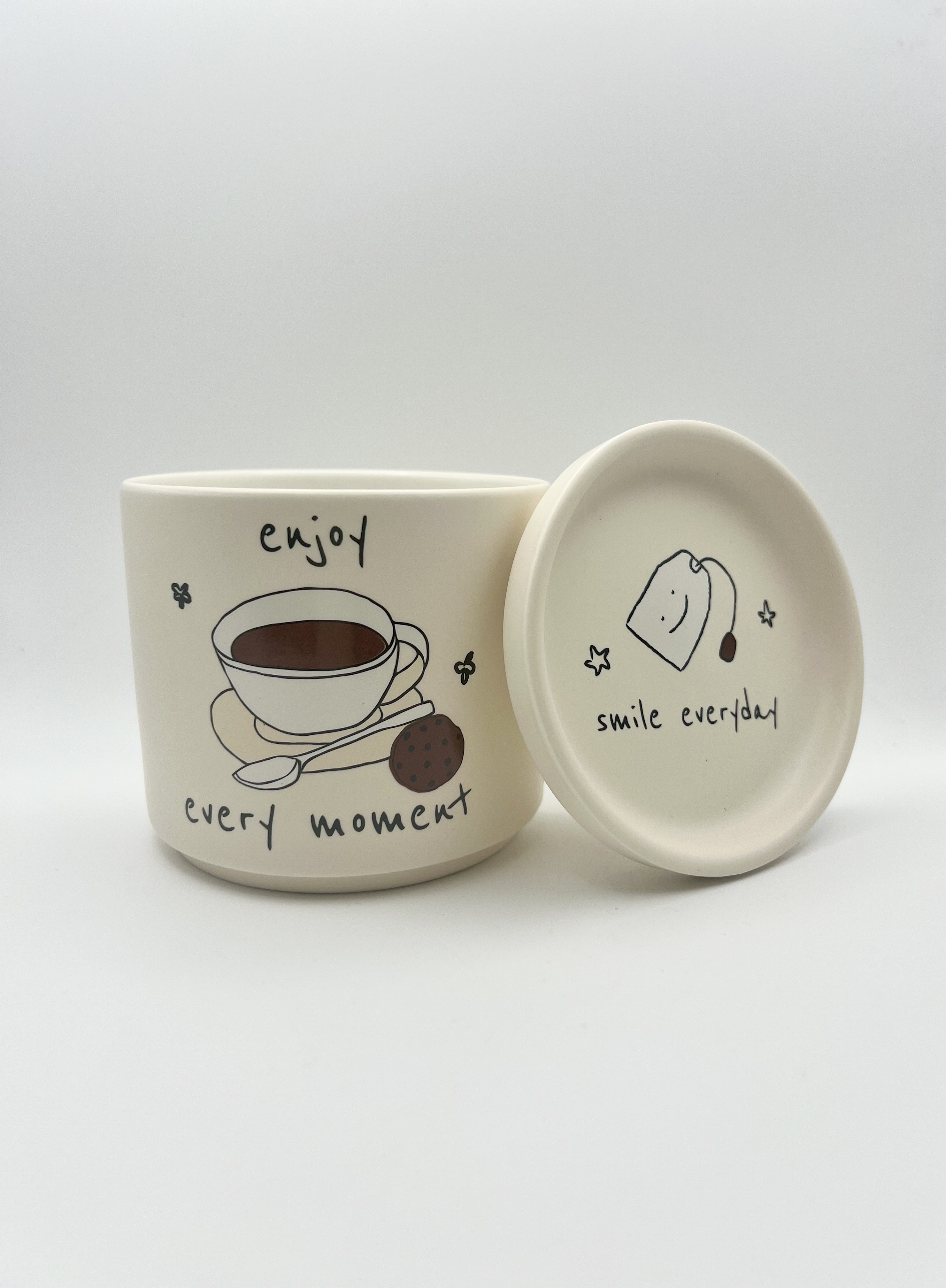 Mug con piattino/coperchio