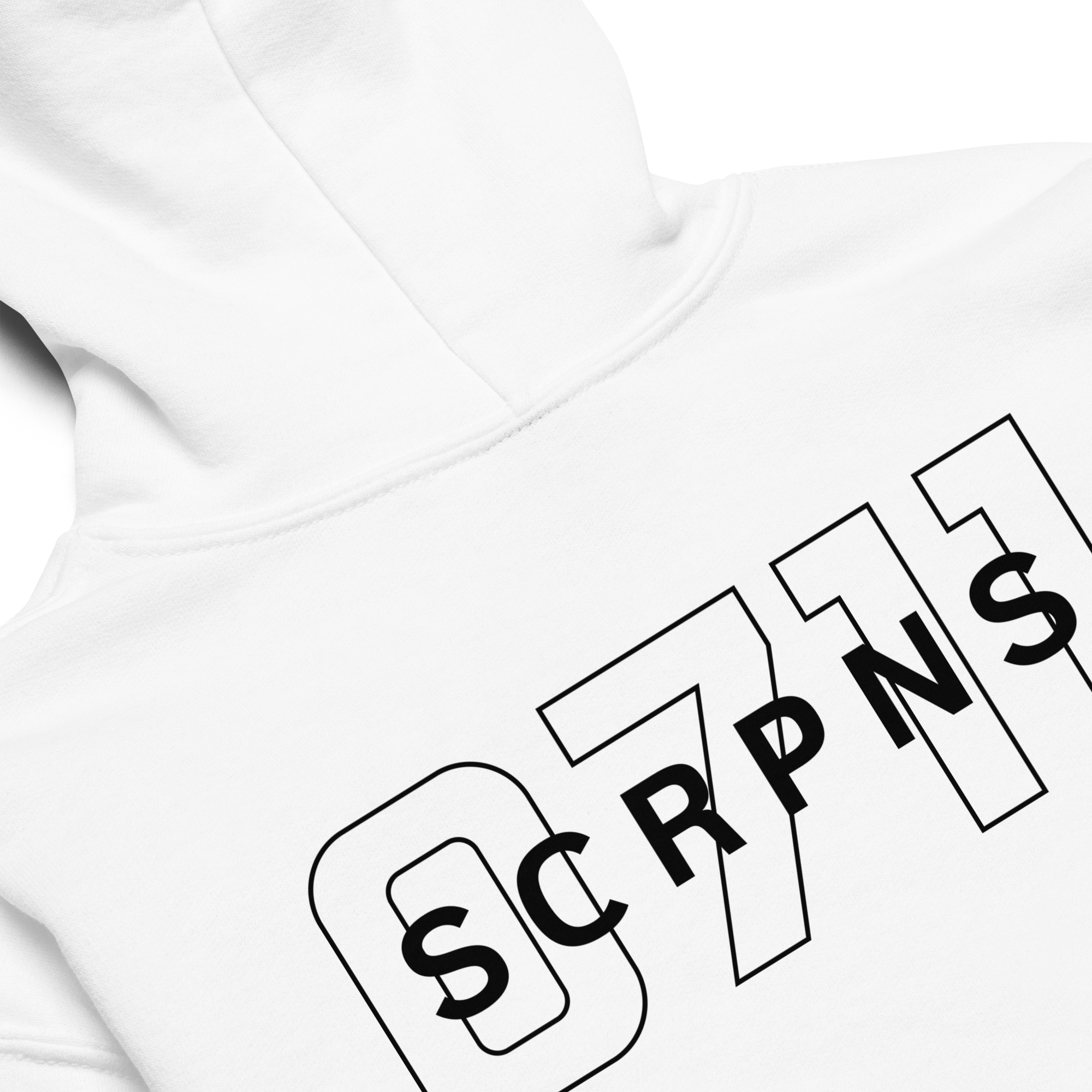 Weißer Kapuzenpullover mit Grafik