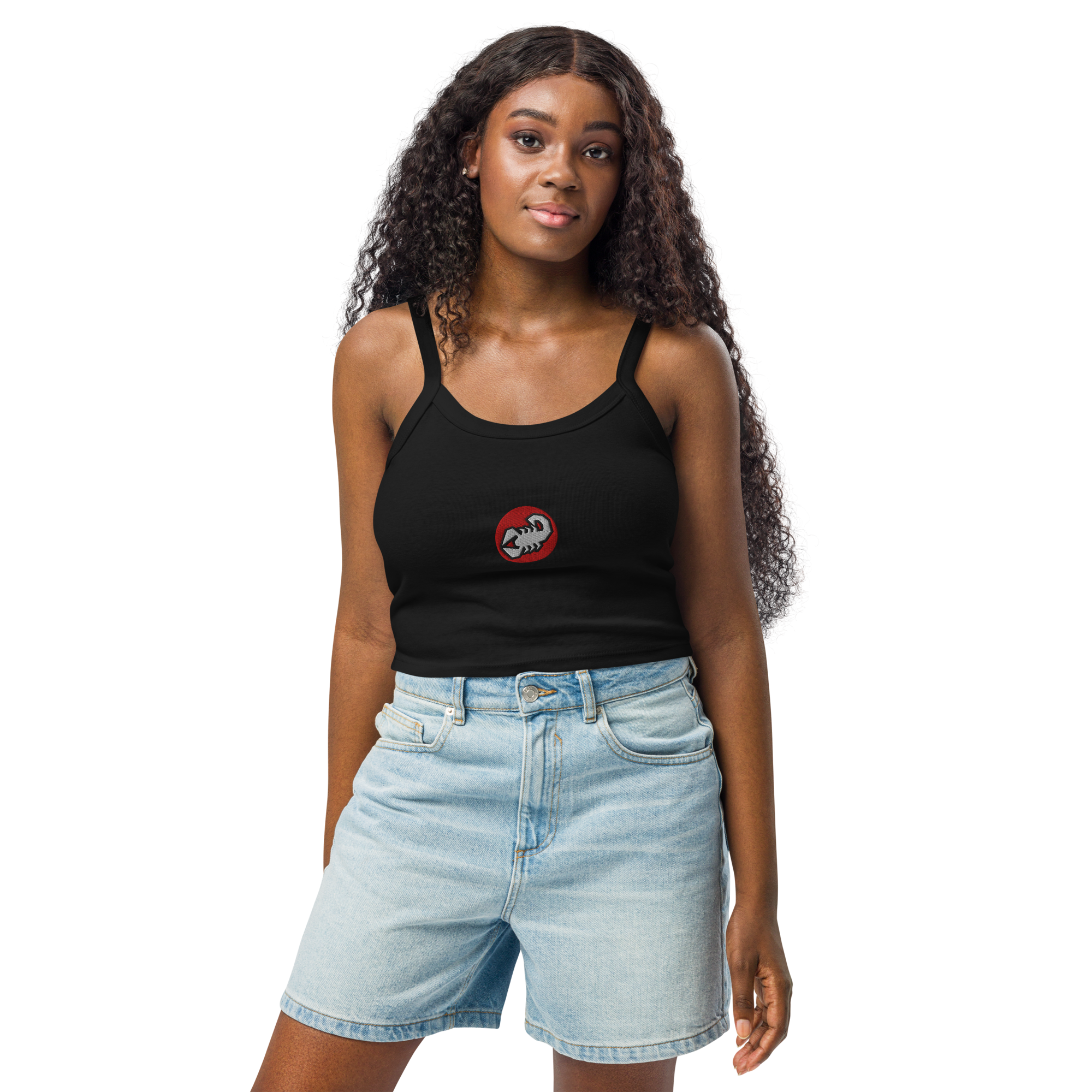 Crop-Top mit Skorpion-Print
