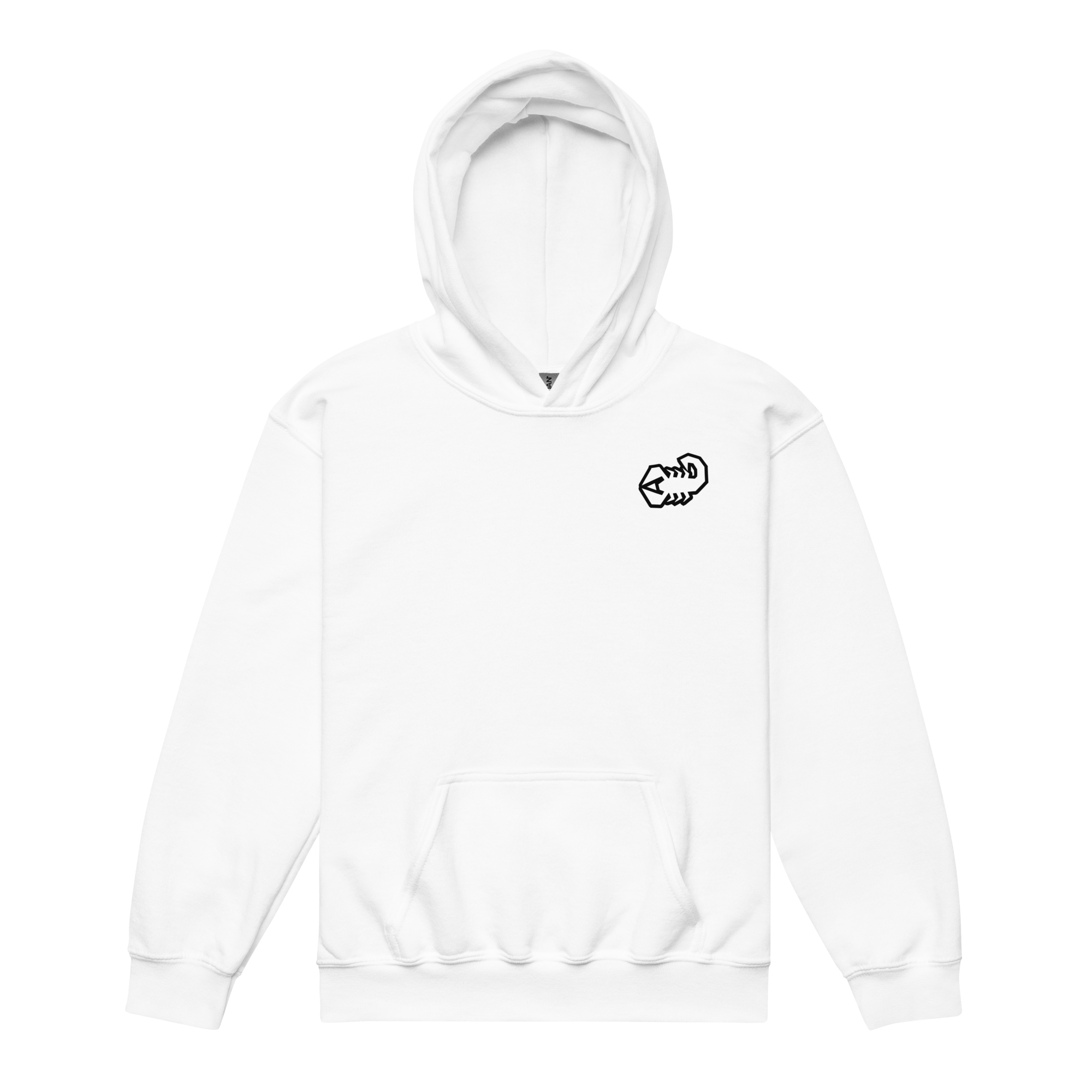 Weißer Kapuzenpullover mit Grafik