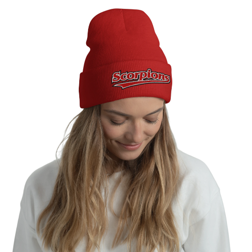  Strickmütze mit 'Scorpions'-Logo bestickt