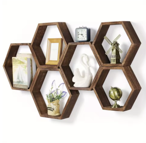 Hexagonal Wall Shelf