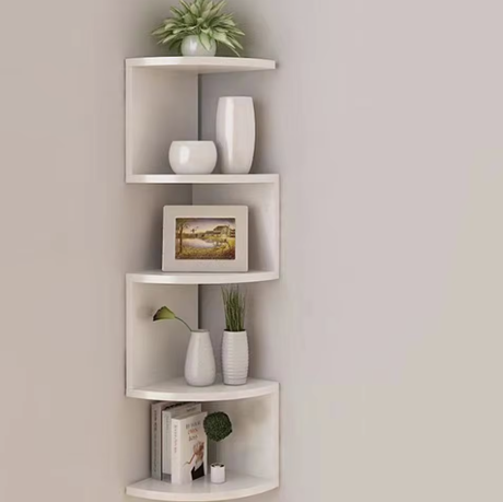 Modern Zigzag Corner Wall Shelf