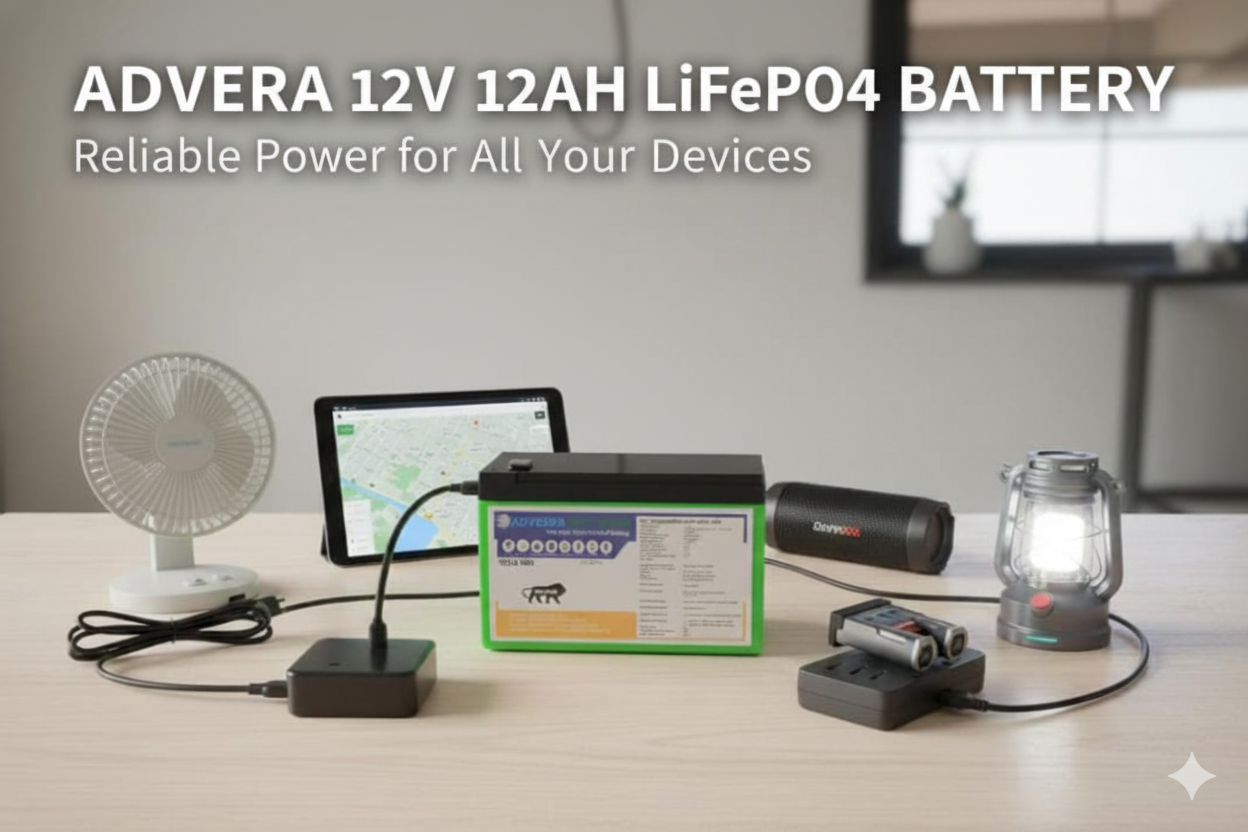 ADVEERA 12V 12AH LiFePO4 Battery