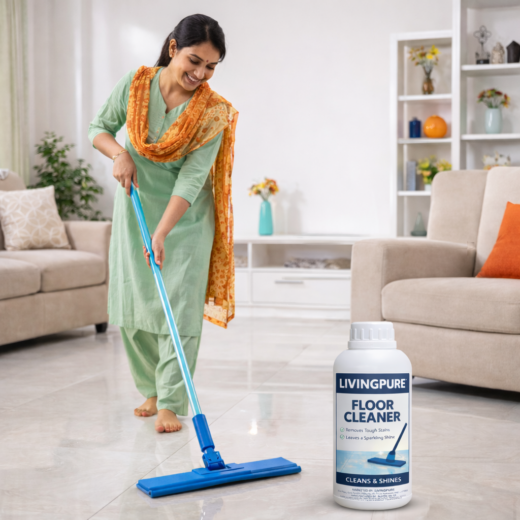 1kg LivingPure Bathroom Cleaner – Sparkling Clean, Germ-Free”Set of Plates