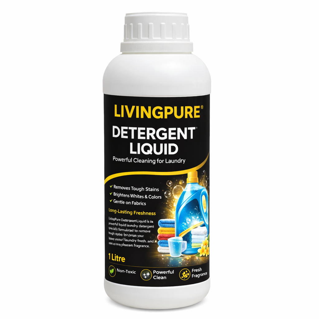 1kg - LivingPure Detergent Liquid – Tough on Stains, Gentle on Fabrics 