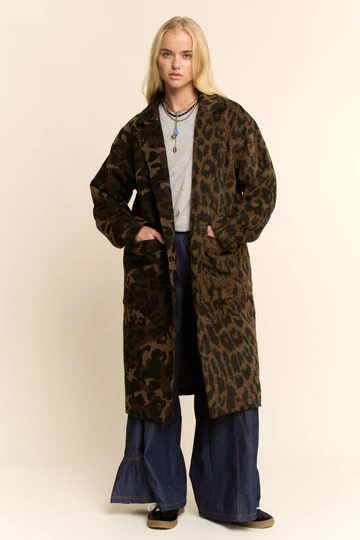 Leopard Print Long Coat