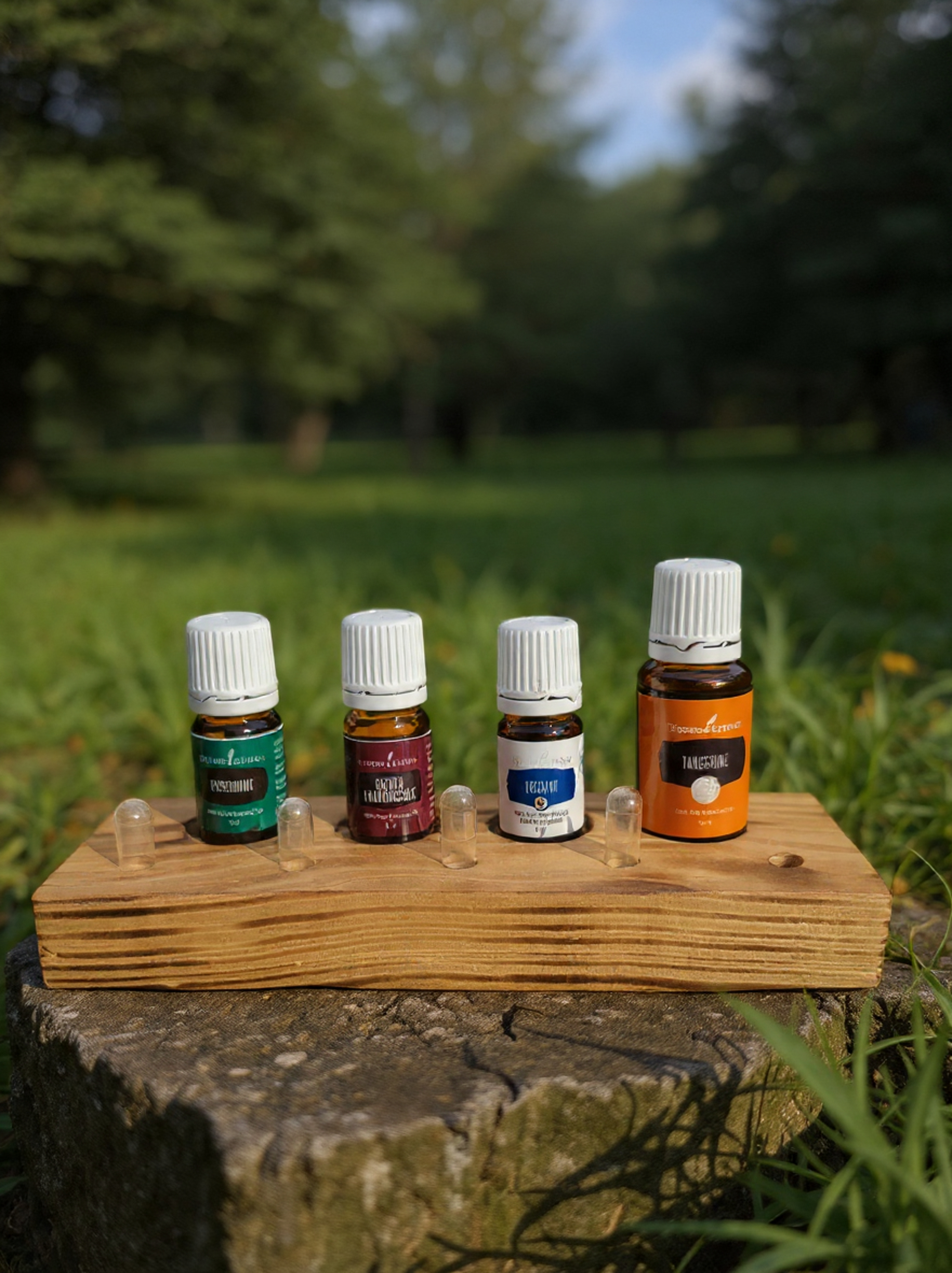 Soporte Artesanal para Preparación de Cápsulas + Porta Aceites Esenciales