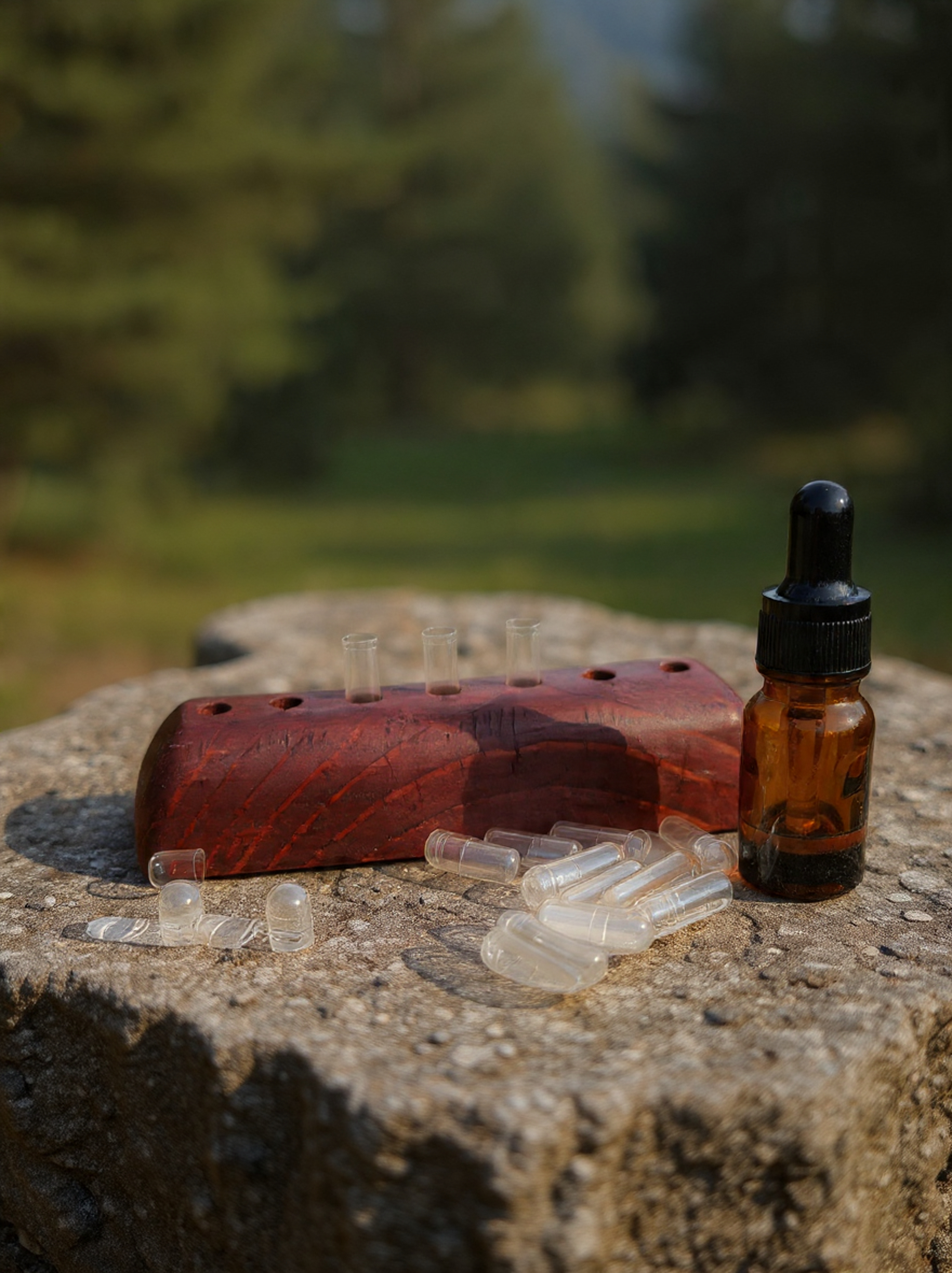 Porta cápsulas Artesanal de Madera Natural