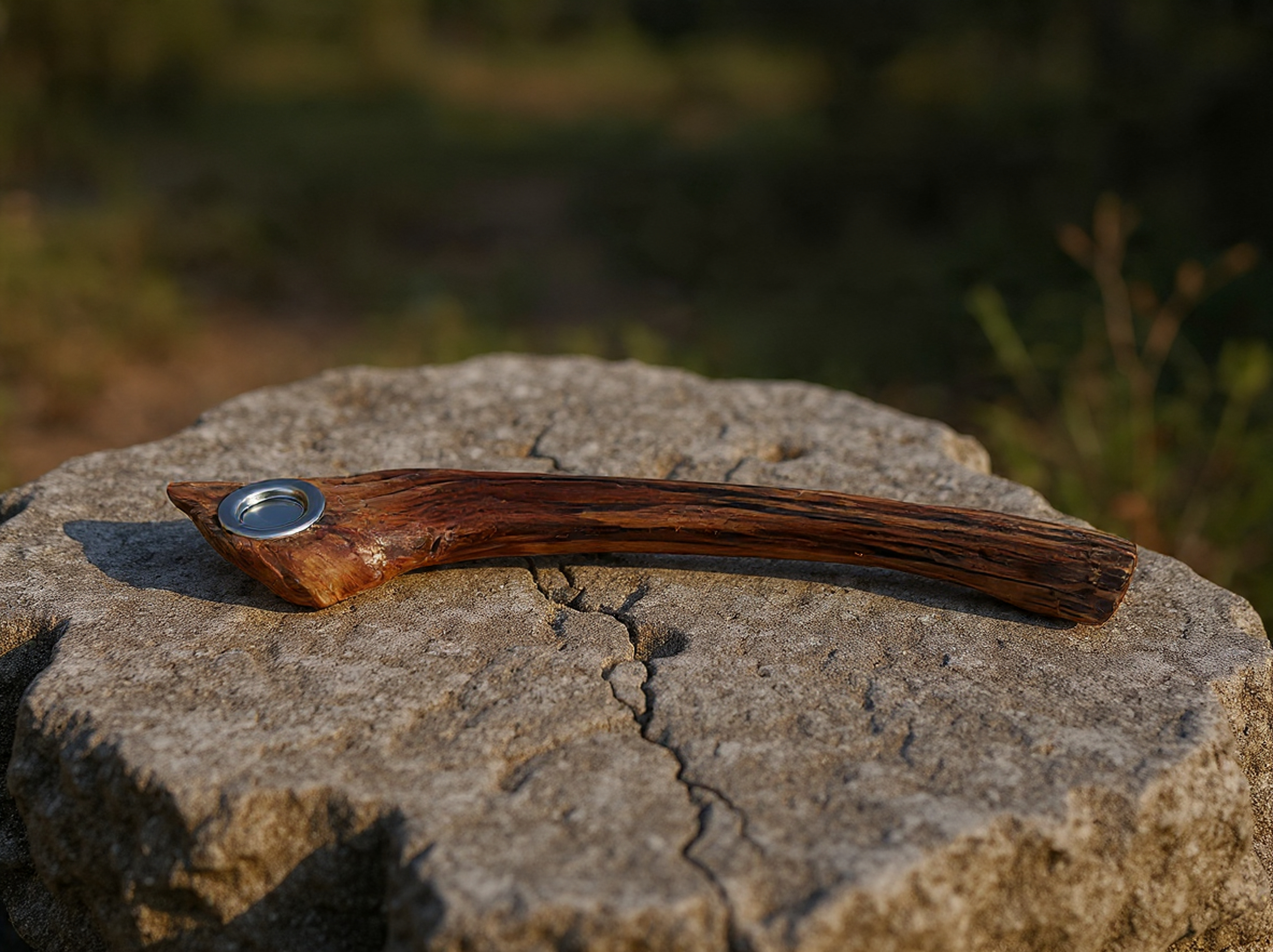 🌿 Porta Incienso de Madera Natural