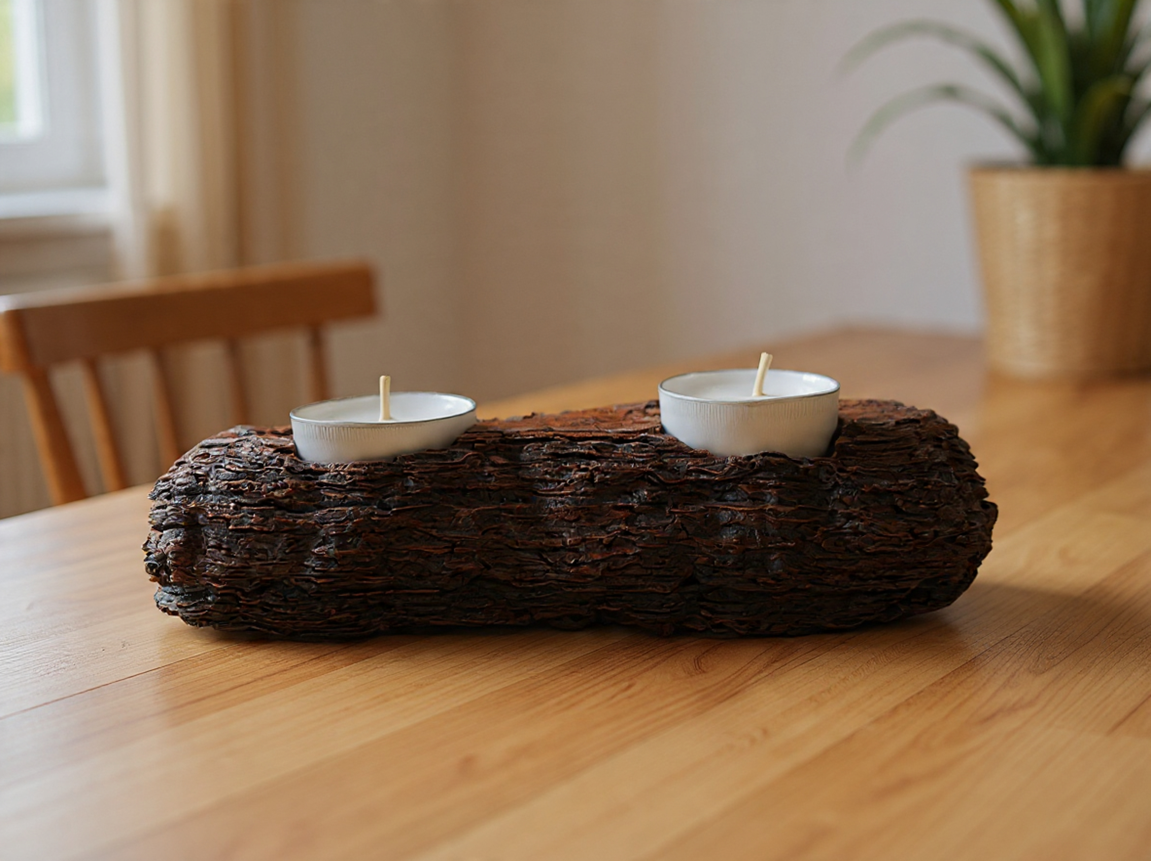 Porta Velas Artesanal de Madera de Balsa