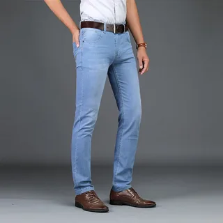 Men's Light Blue Slim Fit Jeans