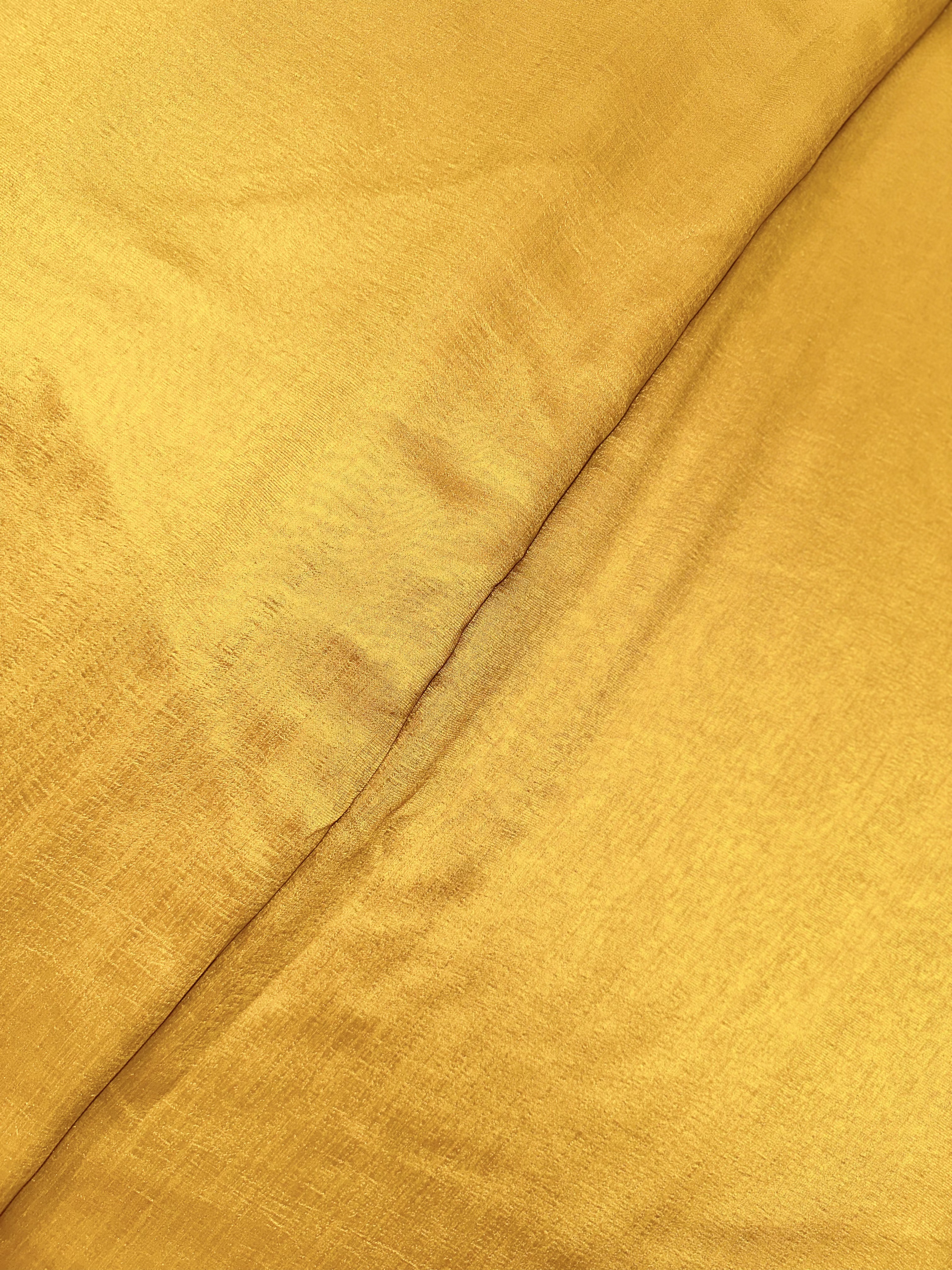 Vichithra Silk Mustard Yellow Fabric