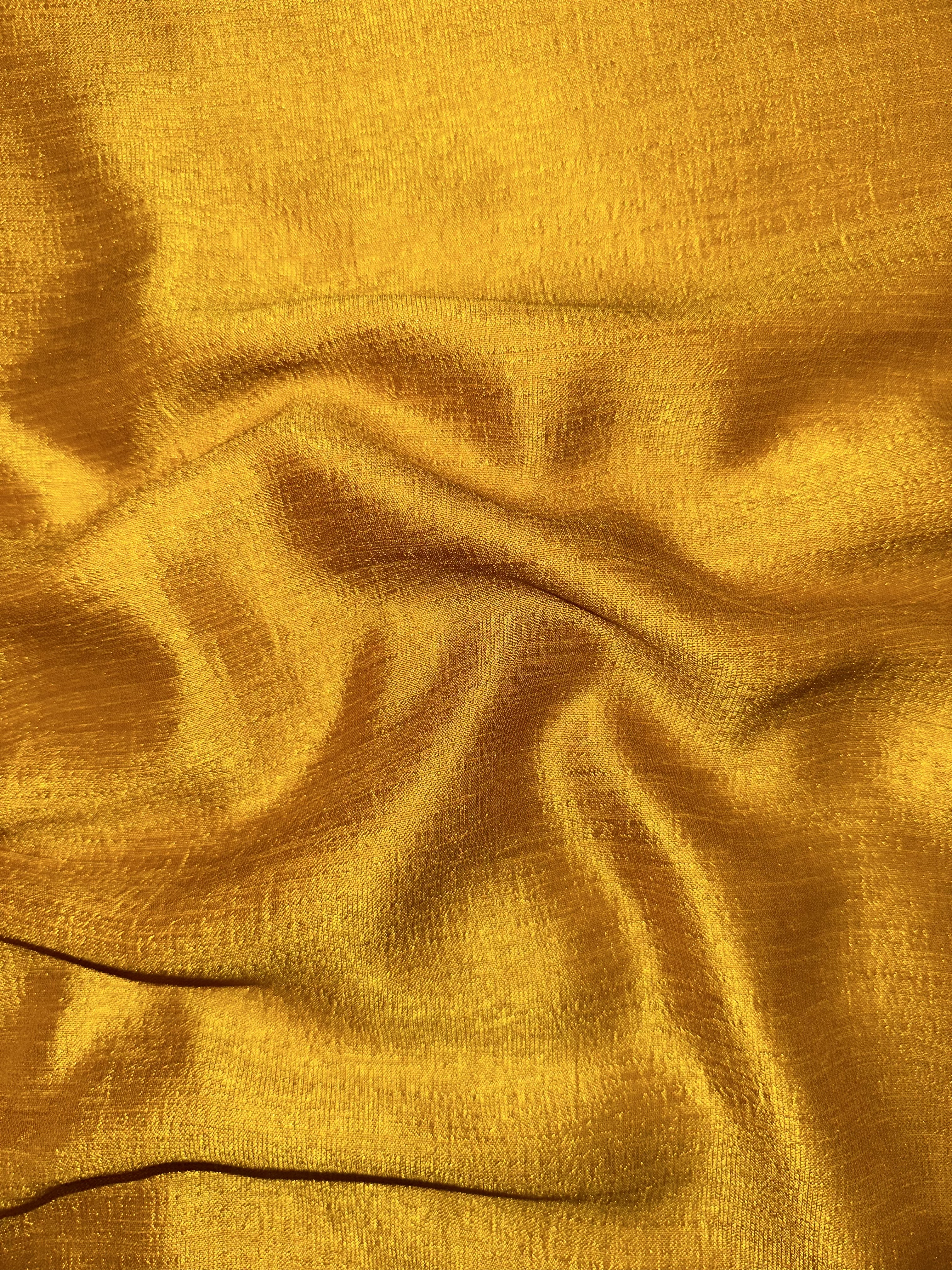 Vichithra Silk Mustard Yellow Fabric