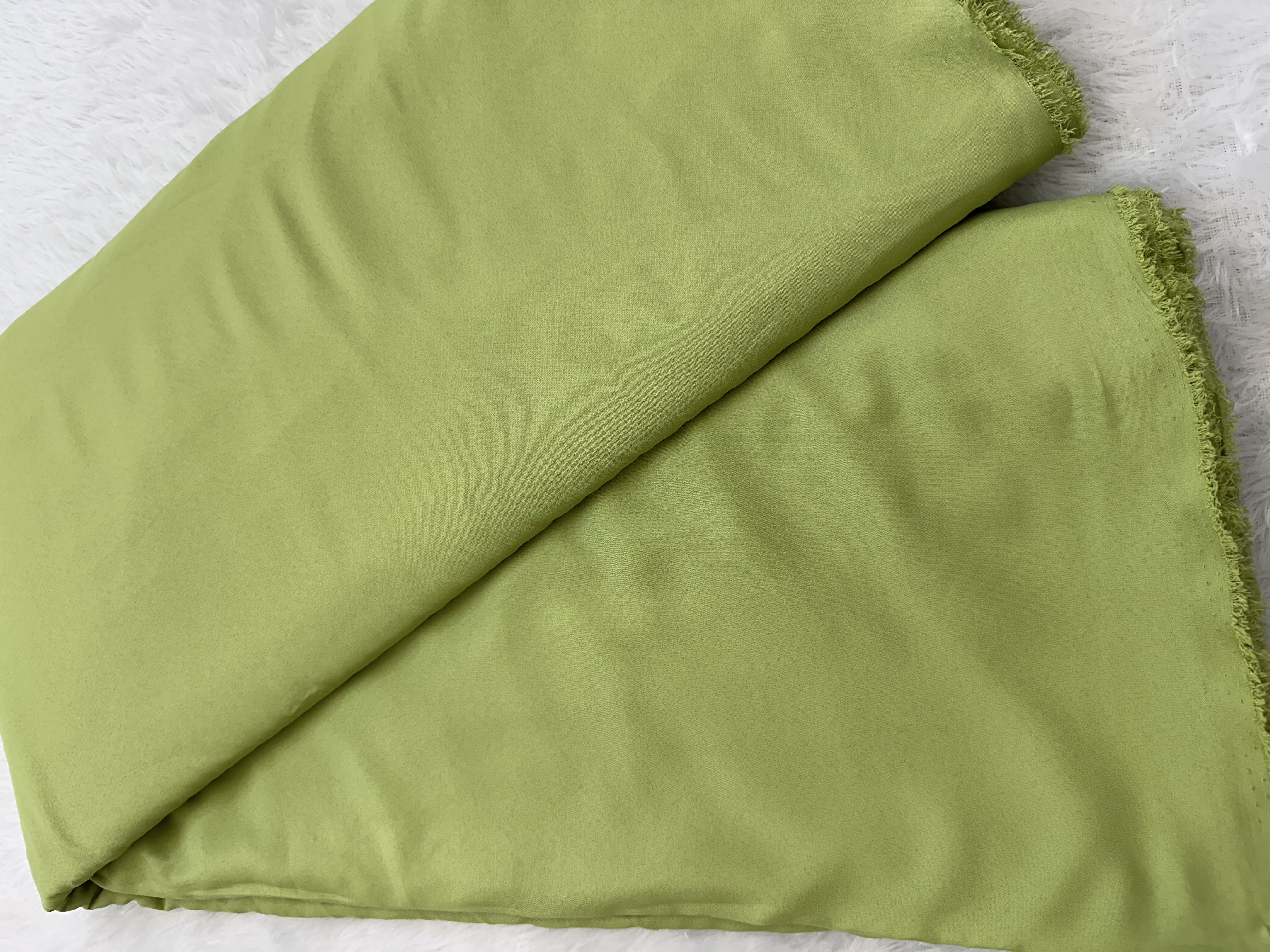 Parrot green Crepe fabric