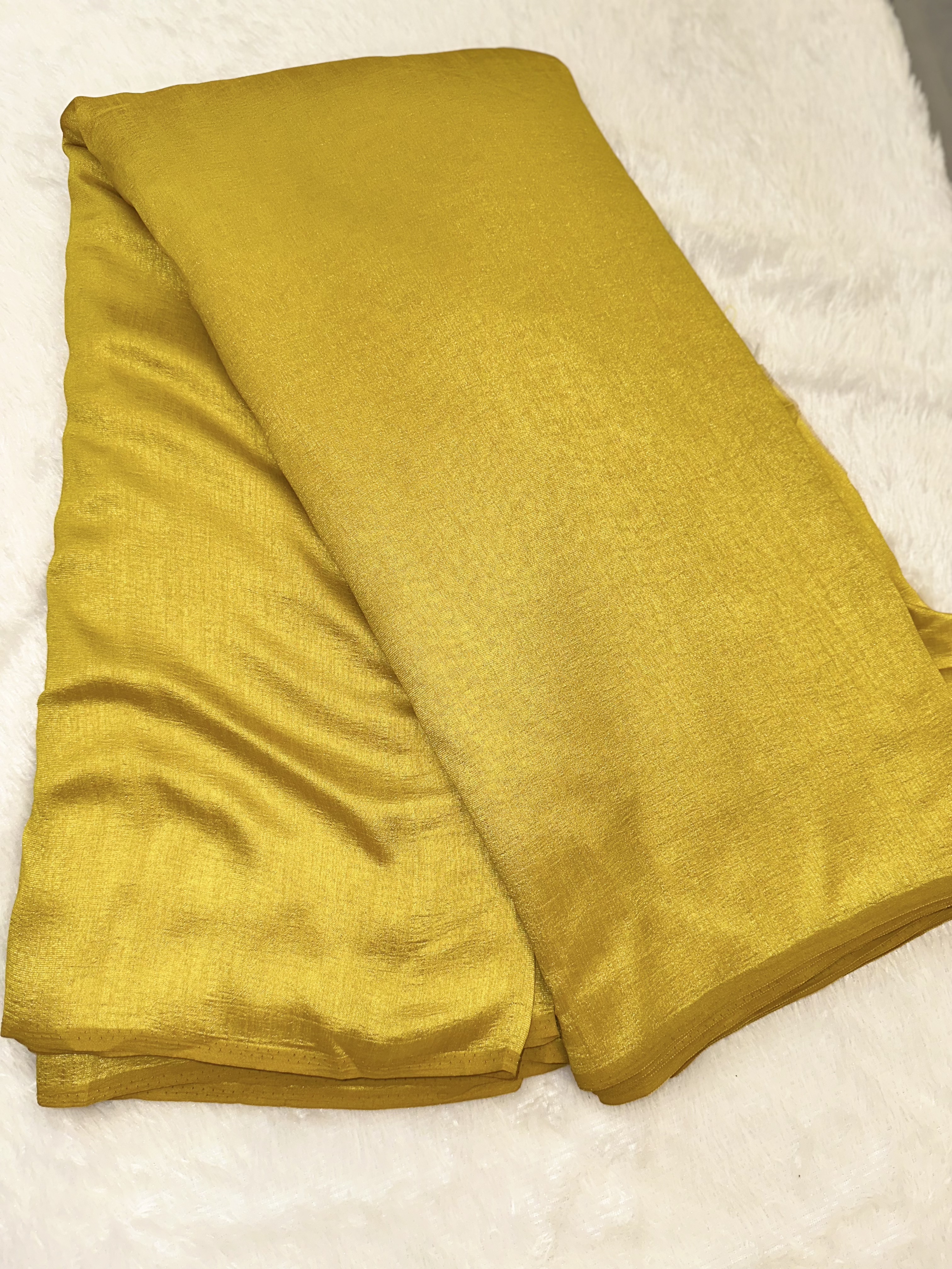 Vichithra Silk Mustard Yellow Fabric