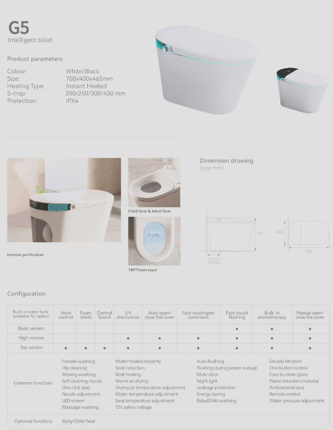 G5 Intelligent Toilet