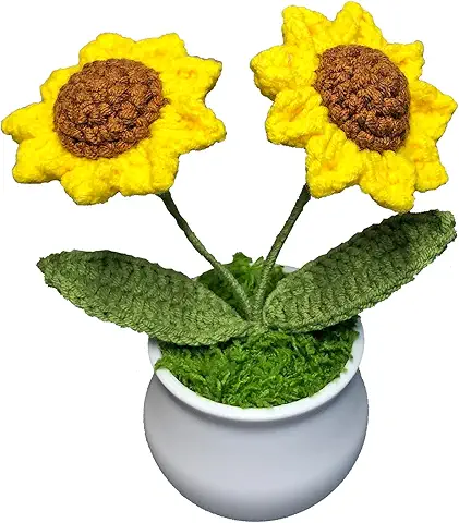 Handmade Crochet Sunflower Arrangement