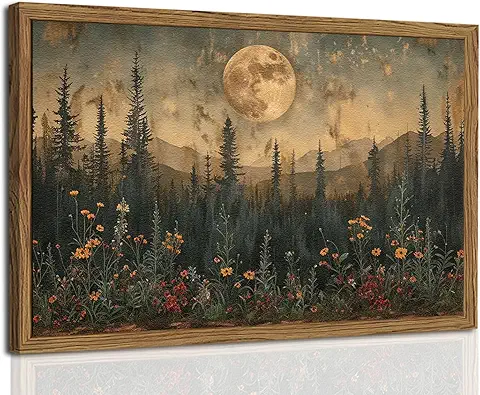 Moonlit Forest Canvas Wall Art