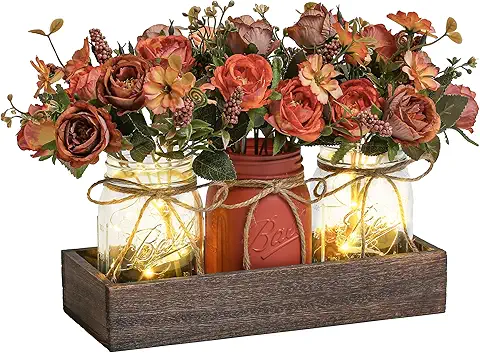 Rustic Mason Jar Flower Arrangement