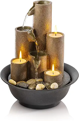 Tabletop Zen Fountain with Candles