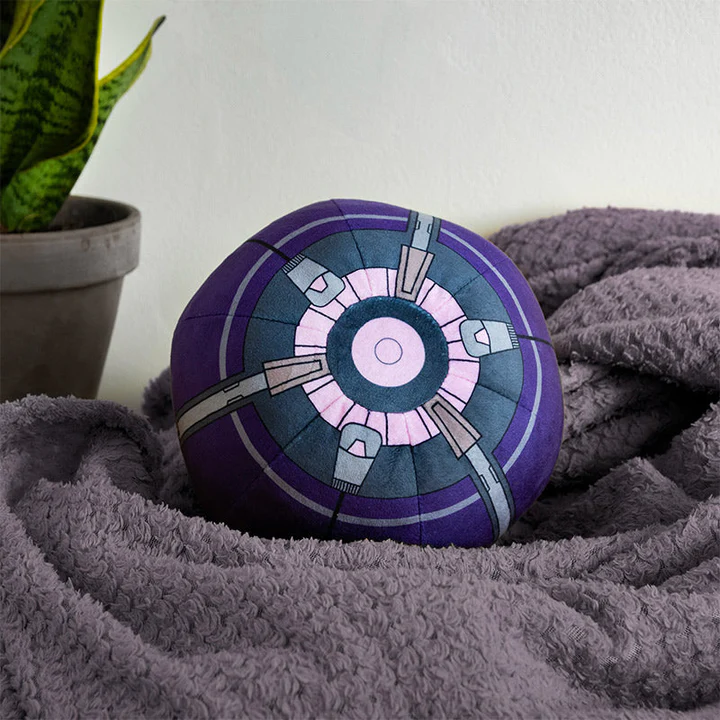 Purple sci-fi themed throw pillow