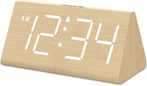 Wooden Digital Alarm Clock