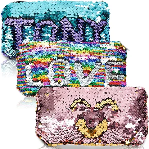 Sequin Zipper Pouches
