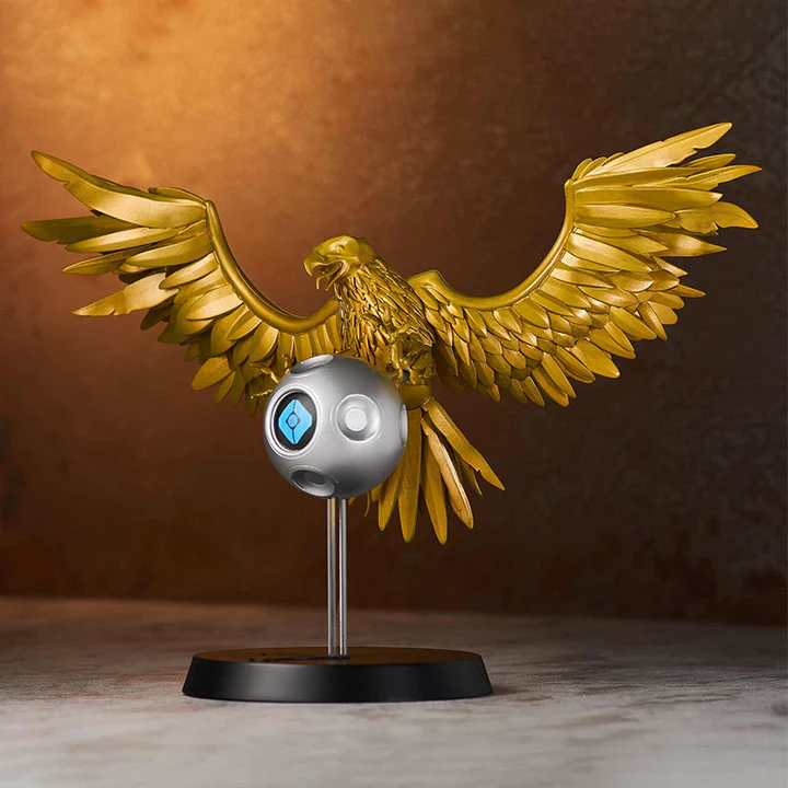 Golden Eagle Trophy with Futuristic Orb